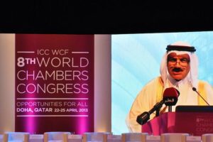 Remy Rowhani speaks at the ICC World Trade Agenda Summit.